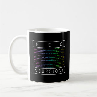 Eeg Technologist Neurology Colourful Brain Waves E Coffee Mug