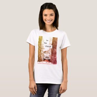 EEI bus in the redwoods colourized Women's t-shirt