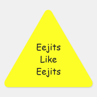 Eejits like Eejits: Triangle Stickers