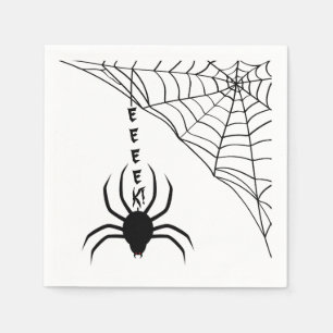 Eek a Spider Halloween Party Napkin