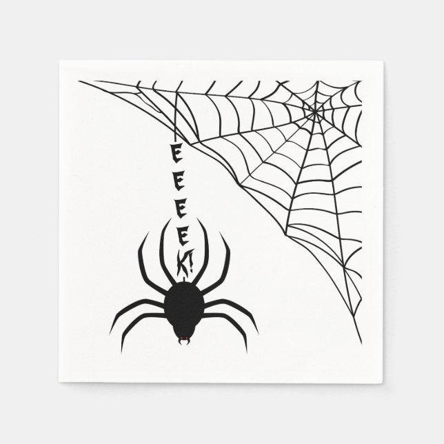 Eek a Spider Halloween Party Napkin (Front)