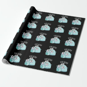 Eek-gloo Funny Igloo Pun Dark BG Wrapping Paper