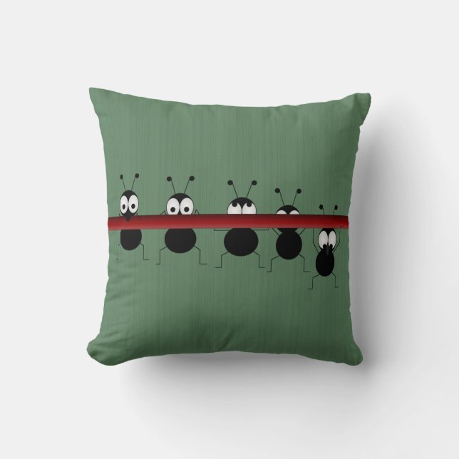 Eeks Throw Pillow (Front)