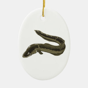 Eel Ceramic Tree Decoration