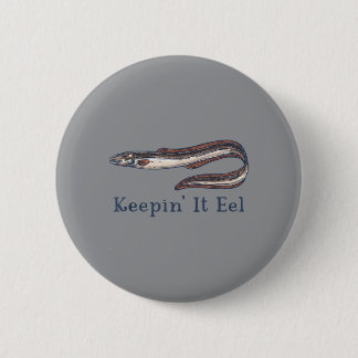 Eel Lover Eels Aquarium Funny Joke Men Women Boys 6 Cm Round Badge