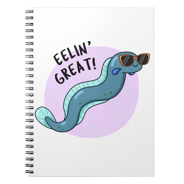 Eelin Great Funny Slippery Eel Pun Notebook (Front)