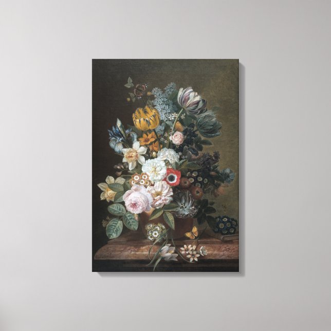Eelke Jelles Eelkema Still Life With Flowers Canvas Print (Front)