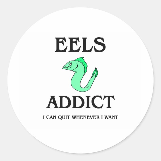 Eels Addict Classic Round Sticker (Front)