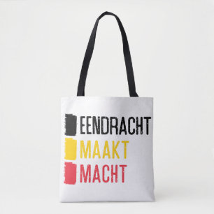 Eendracht Maakt Macht Bag, Belgian Motto Tote Bag