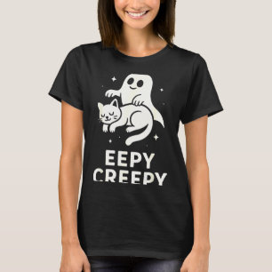 Eepy creepy – funny sleepy cat and ghost halloween T-Shirt
