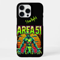 Eerie Aliens Wander Near Area 51 Under Neon Skies