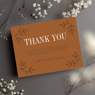 Eerie Autumn Halloween Wedding Thank You Card