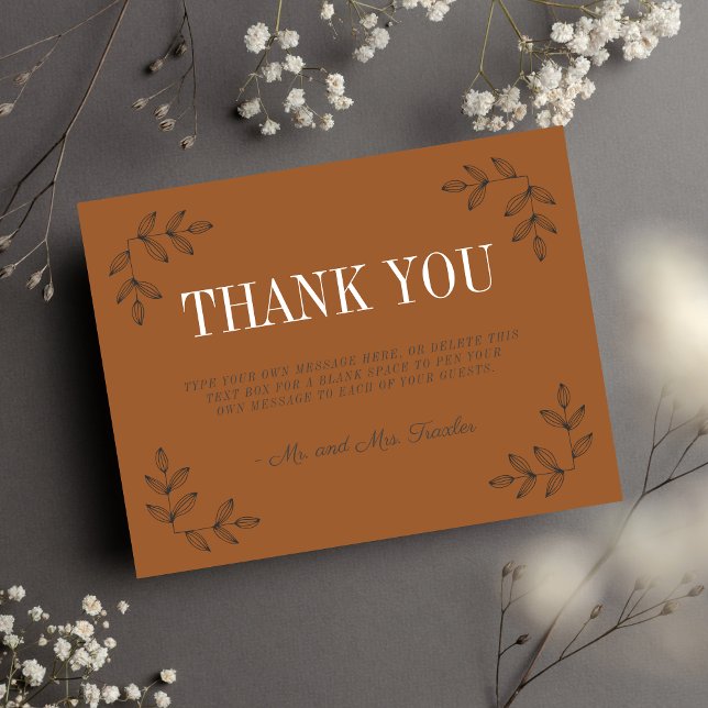 Eerie Autumn Halloween Wedding Thank You Card (Creator Uploaded)