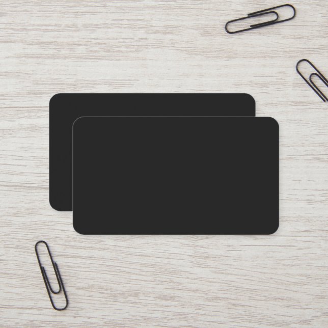 Eerie Black Rounded Business Card (Front/Back In Situ)