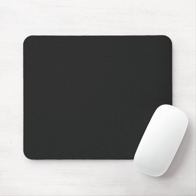 Eerie Black Solid Color Mouse Pad (With Mouse)