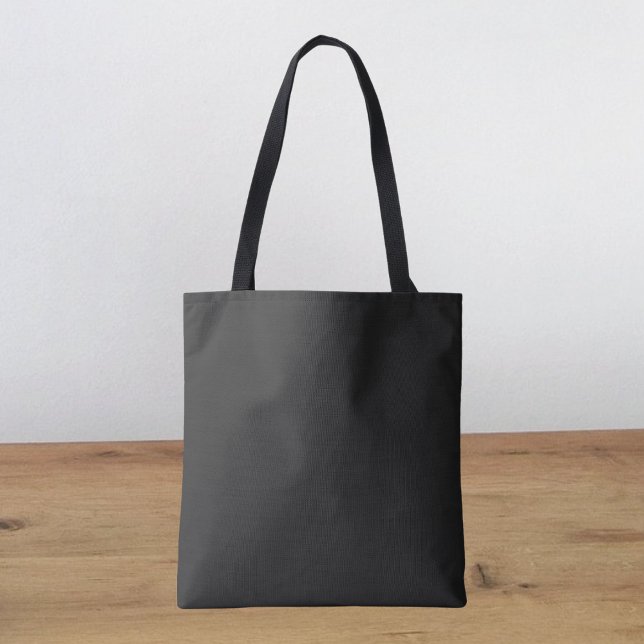 Eerie Black Solid Color Tote Bag (Creator Uploaded)
