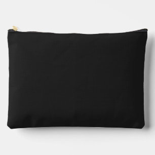 Eerie Black Solid Colour Accessory Pouch