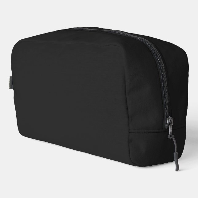 Eerie Black Solid Colour Dopp Kit (Right Corner)