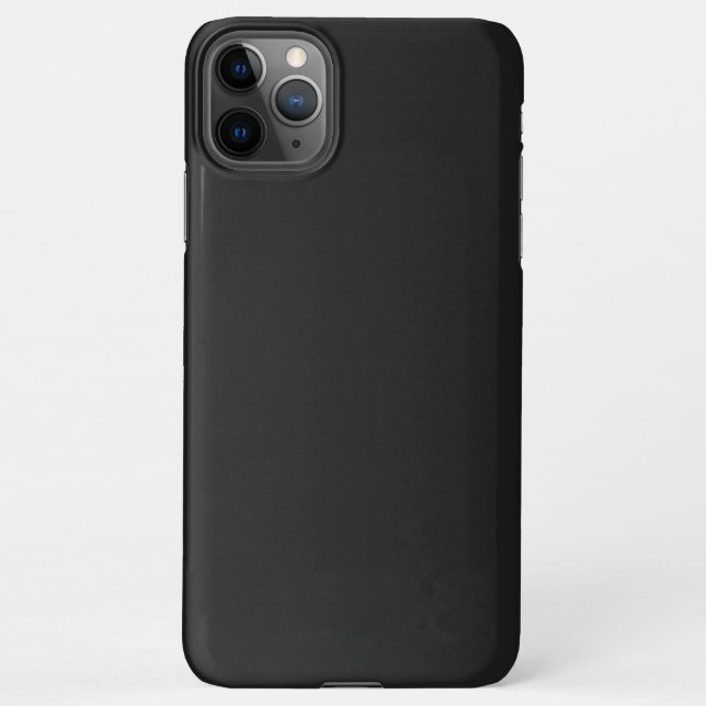 Eerie Black Solid Colour iPhone Case (Back)