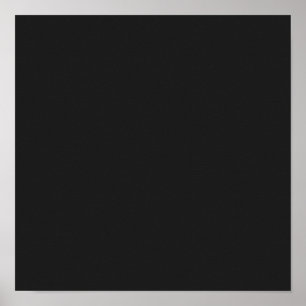 Eerie Black Solid Colour Poster