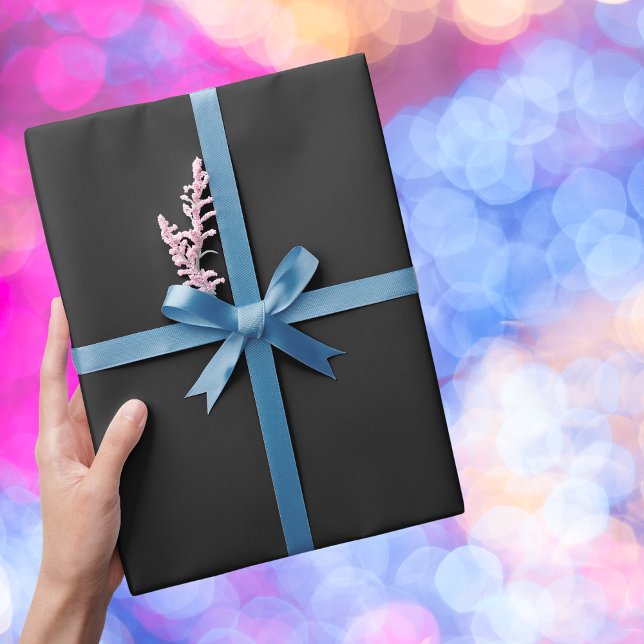 Eerie Black Solid Colour Wrapping Paper (Creator Uploaded)