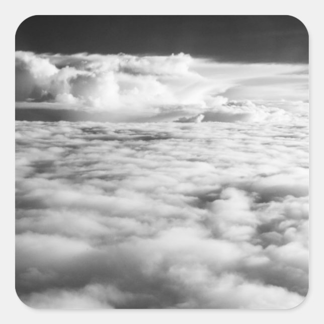 Eerie cloudscape at sunrise. 2 square sticker (Front)