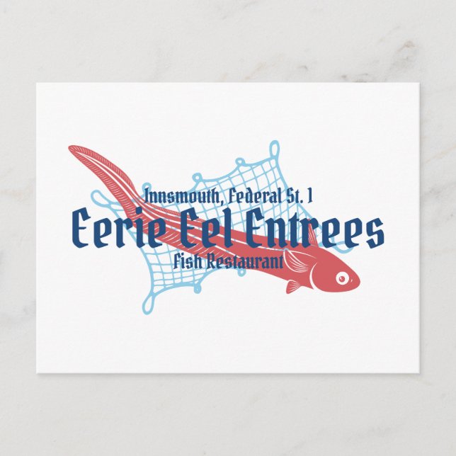 Eerie Eel Entrees Innsmouth Fish Restaurants Postcard (Front)