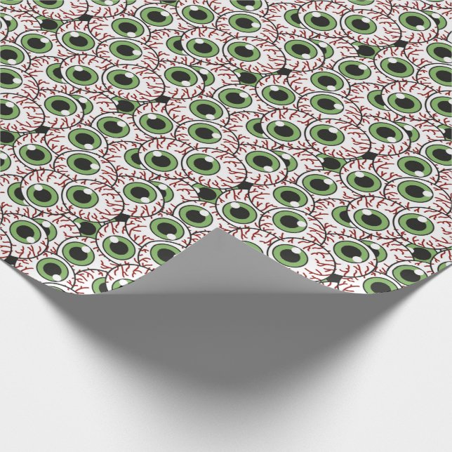 Eerie Eyeballs | Sinister Stare Hypnotising Eyes Wrapping Paper (Corner)