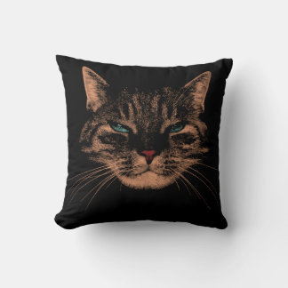 Eerie Eyes Cat Petrifying Purrs Halloween Cat Cushion