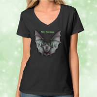 Eerie Flying Grey Bat Glowing Green