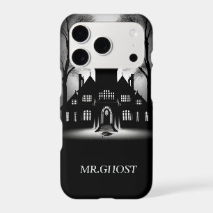 Eerie Gothic Mansion Silhouette