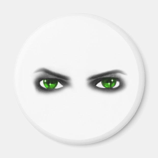 Eerie Green Eyes Magnet (Front)