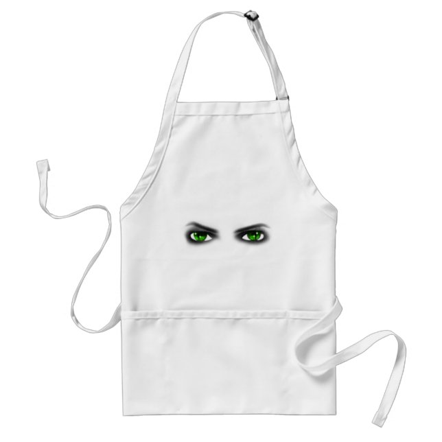 Eerie Green Eyes Standard Apron (Front)