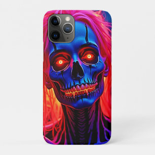 Eerie Skeleton with Pink Hair Design Case-Mate iPhone Case