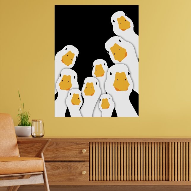 Eerie Surveillance: Geese Monitoring from Space Poster (Living Room 2)