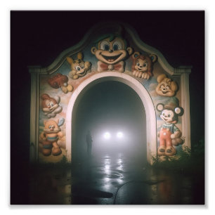 Eerie Theme Park Surreal Dreamcore Aesthetic Photo Print
