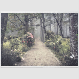 Eerie Victorian Garden Path Decoupage Tissue Paper