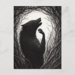 Eerie Werewolf Postcard