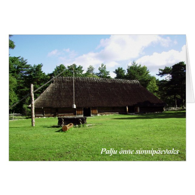 Eesti / Estland / Estonian Geburtstags Karte (Front Horizontal)