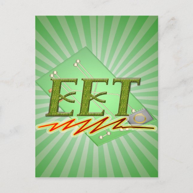 EET - ELECTRICAL ENGINEER TECH CIRCUIT BOARD LOGO POSTCARD (Front)