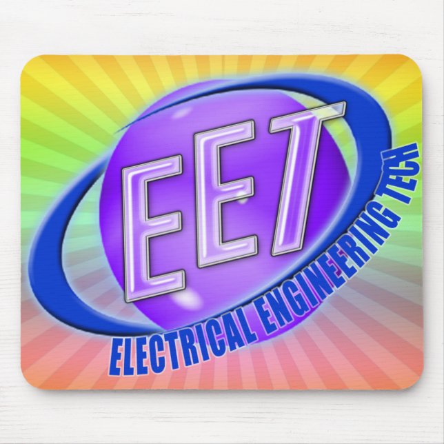 EET ORB SWOOSH LOGO ELECTRICAL ENGINEERING TECH MOUSE PAD (Front)