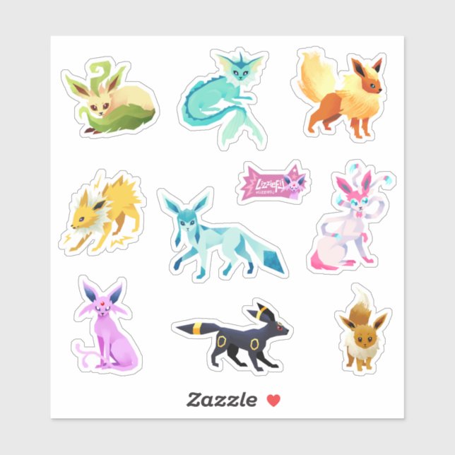 Eeveelutions sticker set (Sheet)
