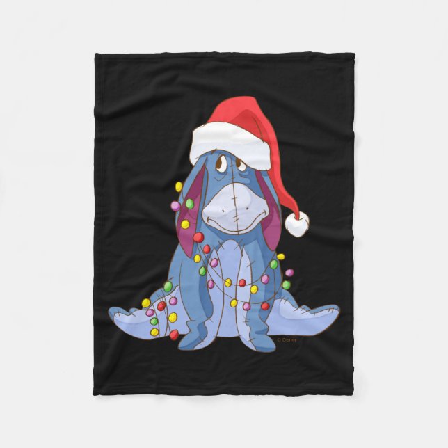 Eeyore Santa Claus  Fleece Blanket (Front)