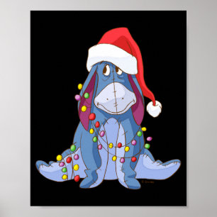Eeyore Santa Claus Poster