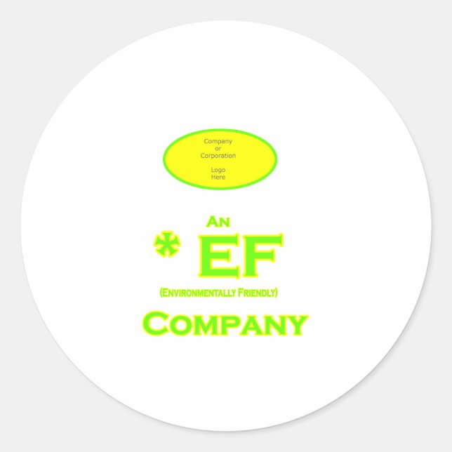 EF - Envirnomentally Friendly Company1 Classic Round Sticker (Front)