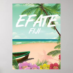 Efate Fiji Pacific travel poster