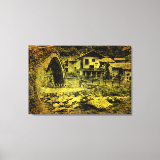 EFFECT GRUNGE on donkey back on Canvas Print