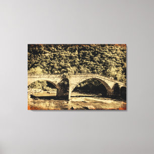 EFFECT GRUNGE on mediaeval on canvas print