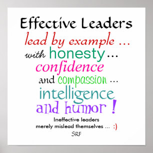 Effective Leaders' Character Traits by SRF Poster