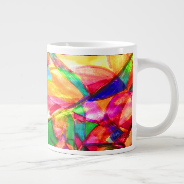 Effervescent Abstract Large Coffee Mug (Right)